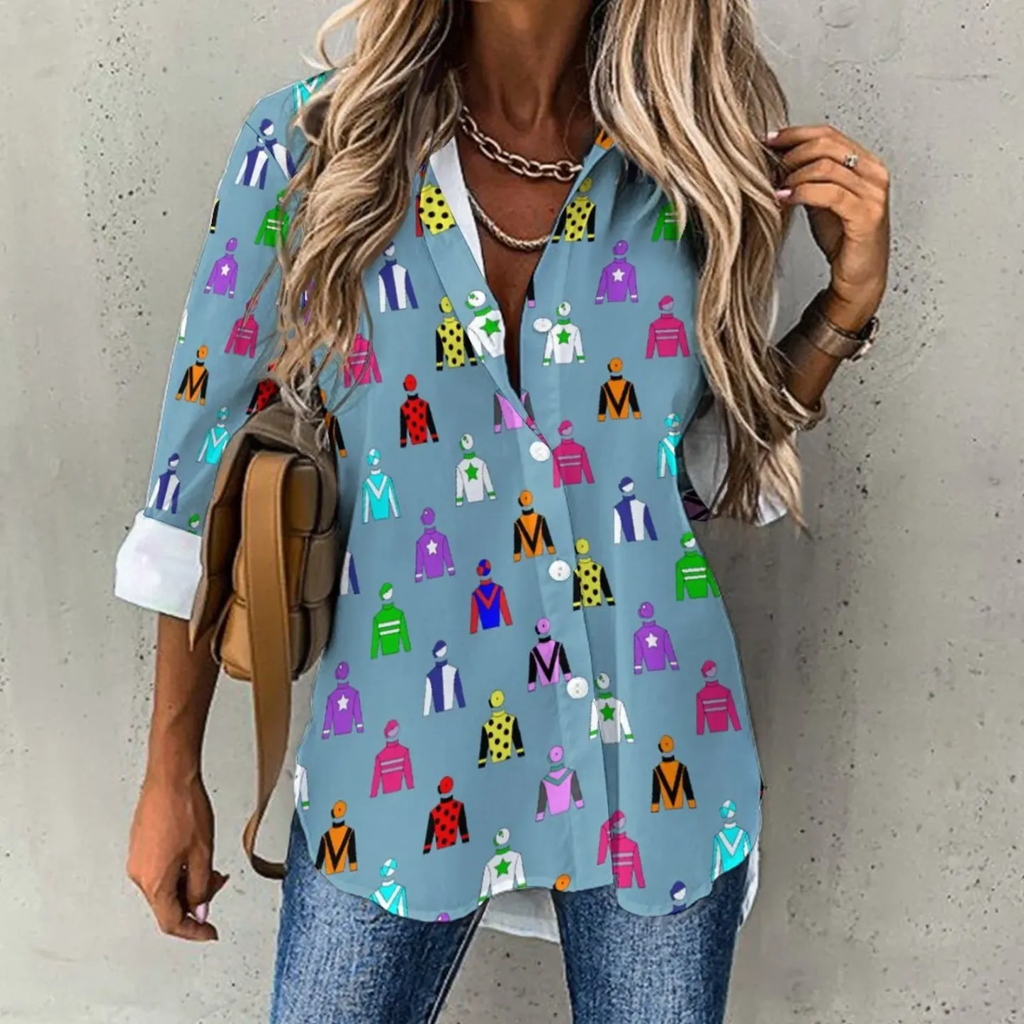 Personalized Jockey Silks Horse Rider Shirts Dress - Custom Photo Hawaiian Clothing