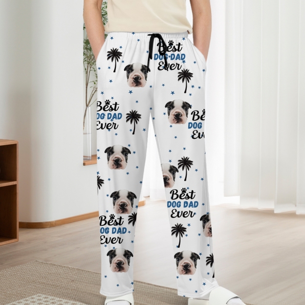 [Copy]Light Blue And White Gingham Printed Women Casual Elastic Waist Wide Leg Pants Trousers