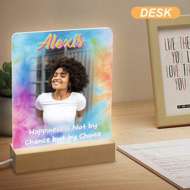 Custom Photo Acrylic Night Light - Personalized Acrylic Night Ligh Gift Idea