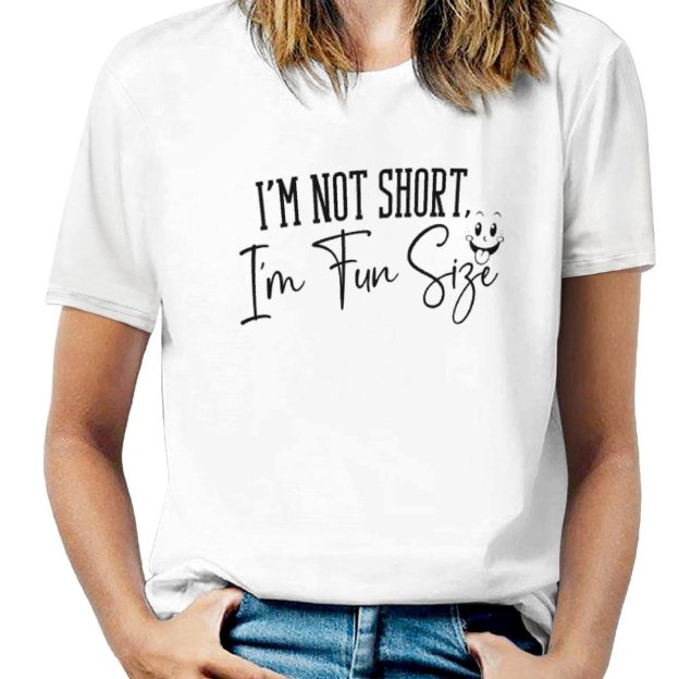 Charlylifestyle Unisex Casual I'm Not Short I'm Fun Size T-Shirt-Charlylifestyle