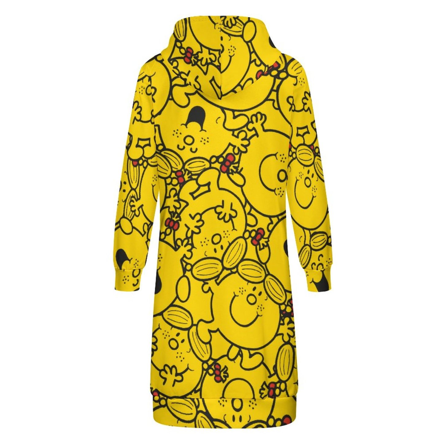 Little Miss Sunshine Fun Yellow Smiles Zip Up Long Hoodie Jacket Women Tunic Sweatshirt Plus Size Open Front Cardigan Outfits