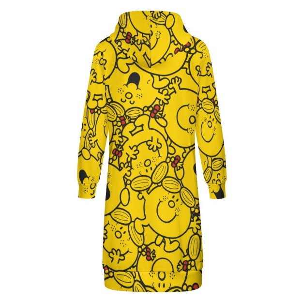 Little Miss Sunshine Fun Yellow Smiles Zip Up Long Hoodie Jacket Women Tunic Sweatshirt Plus Size Open Front Cardigan Outfits