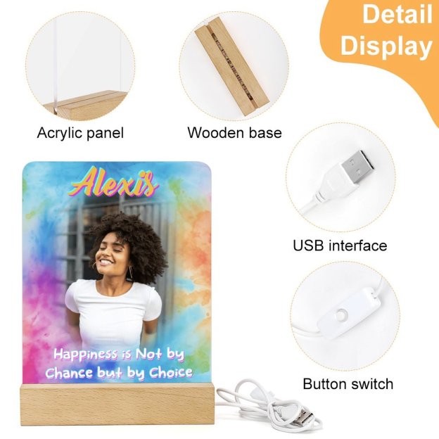 Custom Photo Acrylic Night Light - Personalized Acrylic Night Ligh Gift Idea
