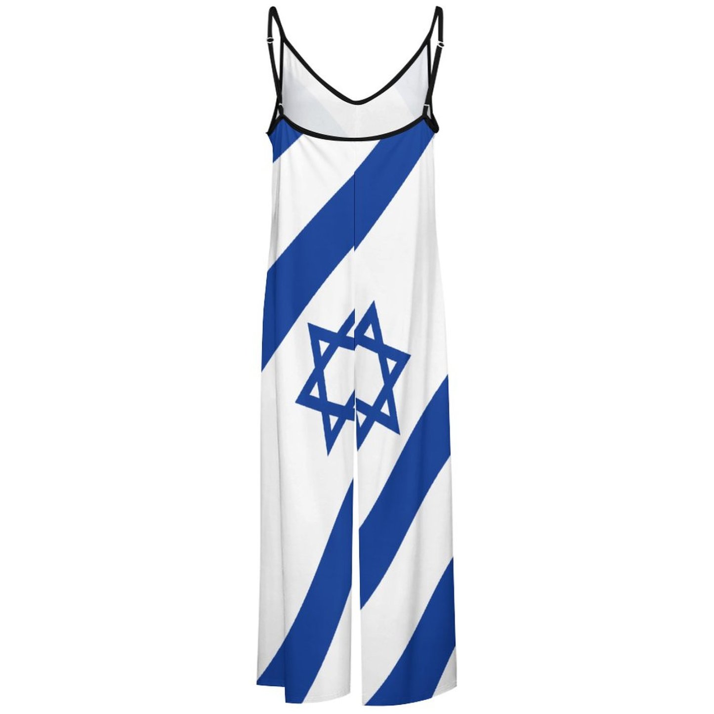 Custom Photo Israelian Flag Of Israel Wide Leg Jumpsuits Women Personalized Rompers Pants