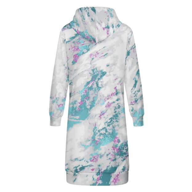 Funny Marble Pattern Zip Up Long Hoodie Jacket Coat Women Tunic Sweatshirt Loose Plus Size Open Front Cardigan Outfits