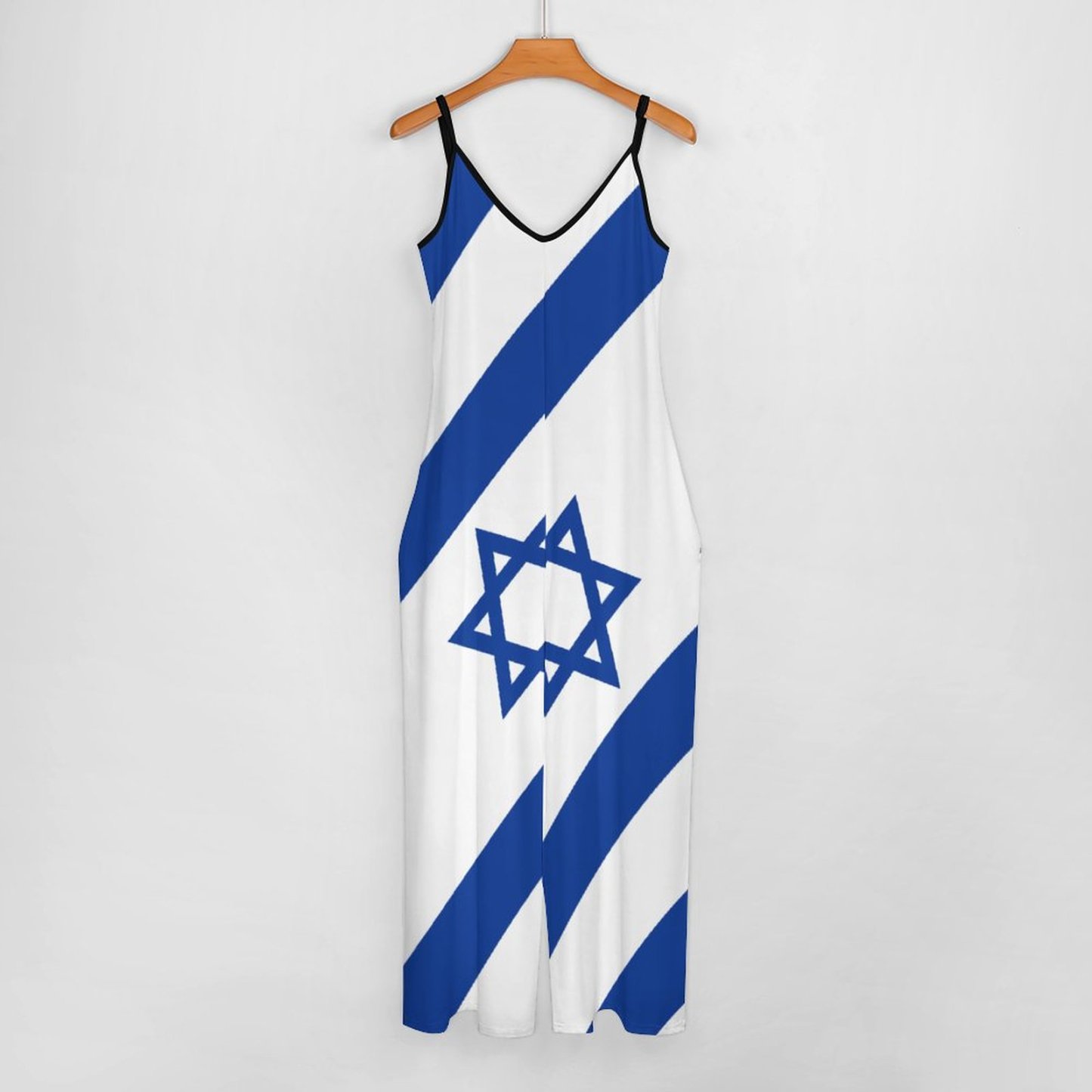Custom Photo Israelian Flag Of Israel Wide Leg Jumpsuits Women Personalized Rompers Pants