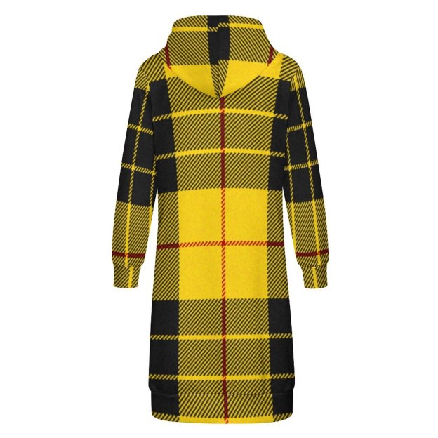 Macleod Tartan Plaid Scottish Zip Up Long Hoodie Jacket Coat Women Tunic Sweatshirt Plus Size Open Front Cardigan Outfits