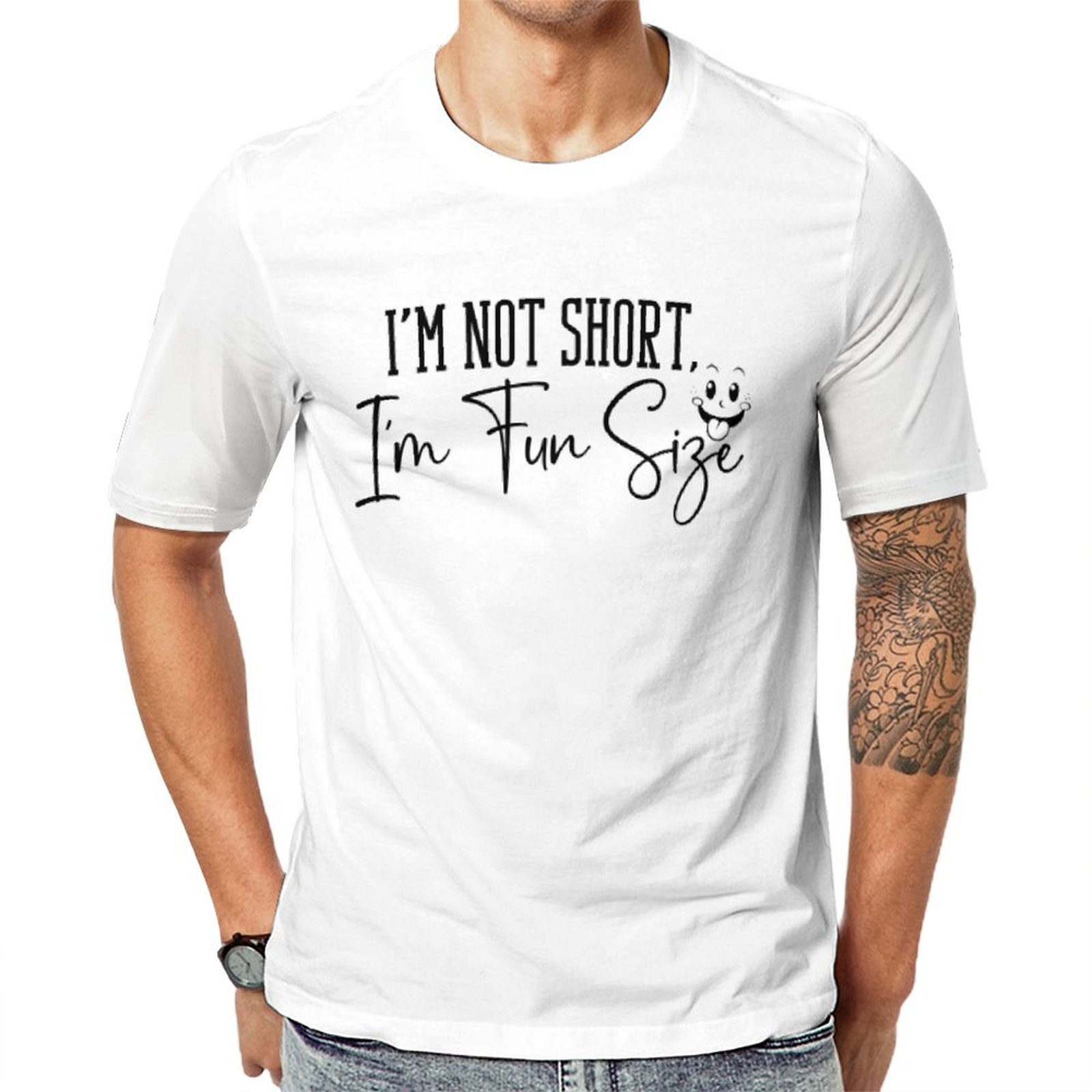 Charlylifestyle Unisex Casual I'm Not Short I'm Fun Size T-Shirt-Charlylifestyle