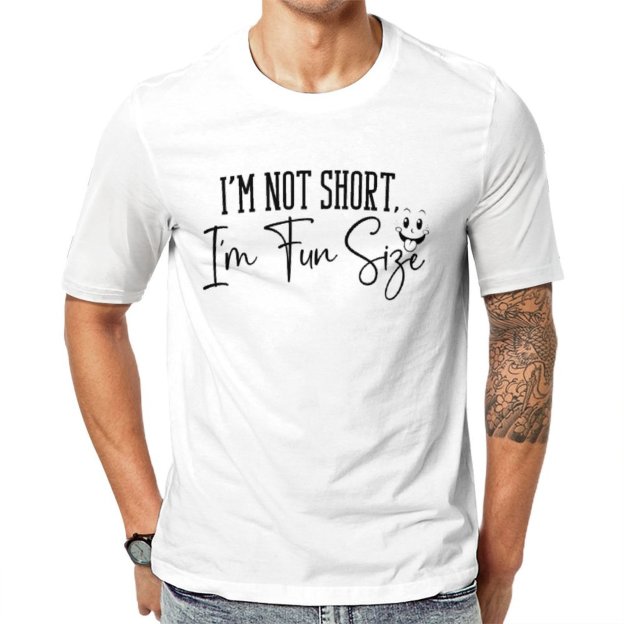 Charlylifestyle Unisex Casual I'm Not Short I'm Fun Size T-Shirt-Charlylifestyle