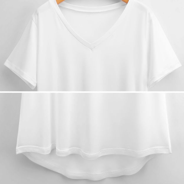 S-4XL Minimal Gold Stars Women T Shirts Basic V-Neck Tee Loose Vintage Fitting Oversize Short Sleeve Tops-Charlylifestyle