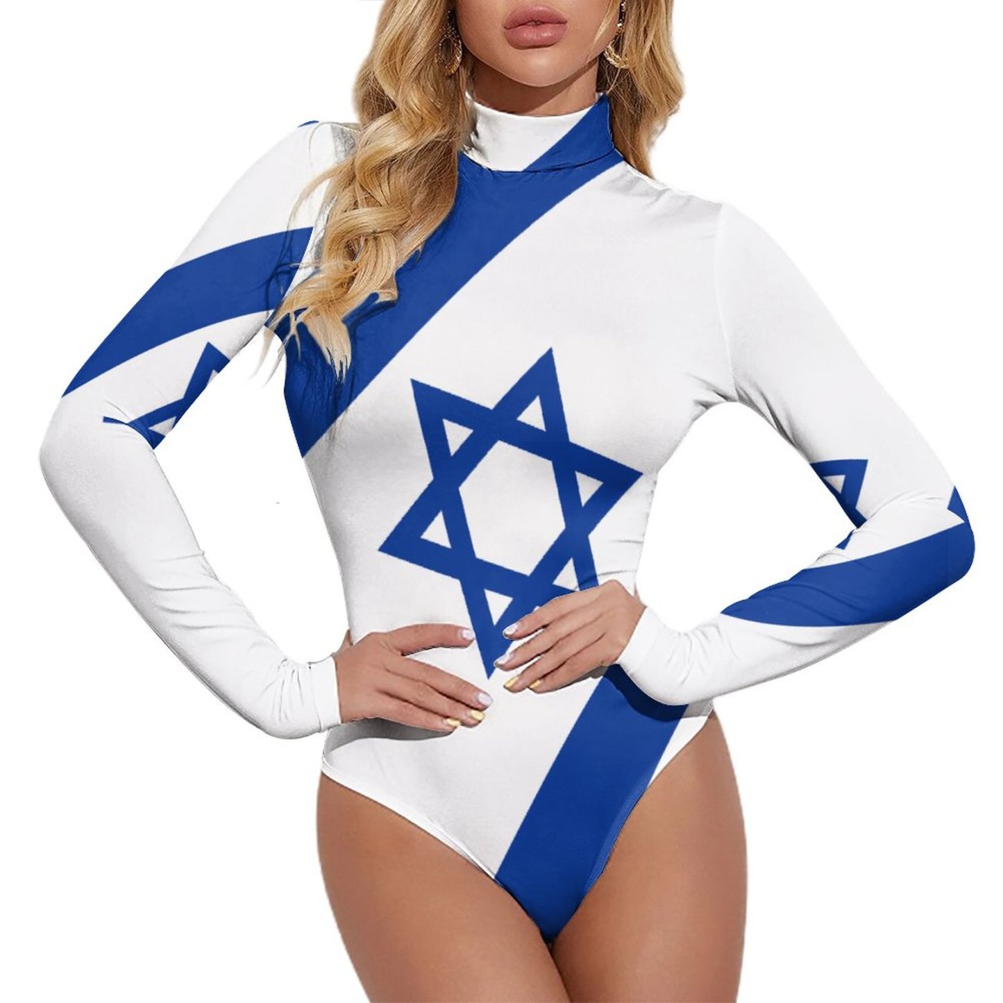 Personalized Israel Flag Bodysuit Rompers Custom Photo Slim Jumpsuits