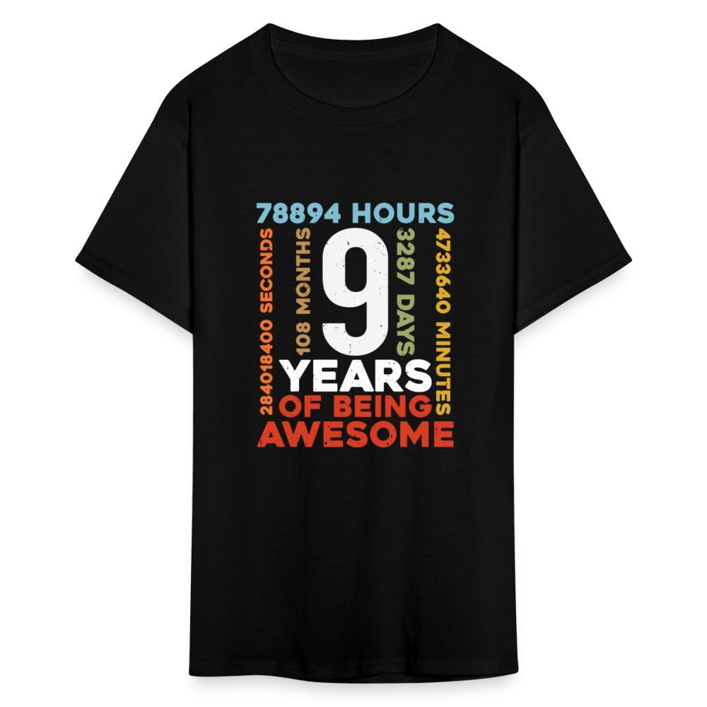 Charlylifestyle Unisex Casual 9th Birthday Shirt 9 Years Old Vintage Retro 108 Months Boy Girl T-Shirt