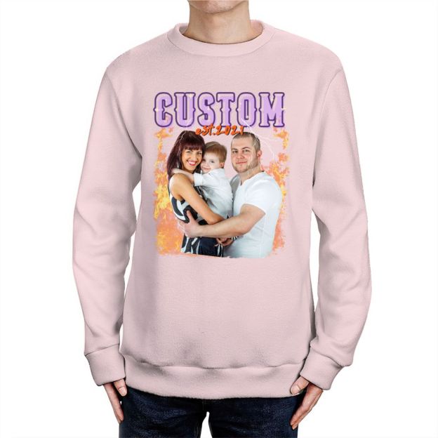 Custom Sweatshirt Personalized Design Your Own Text Image Logo Photo All Over Print Bootleg Sweatshirt