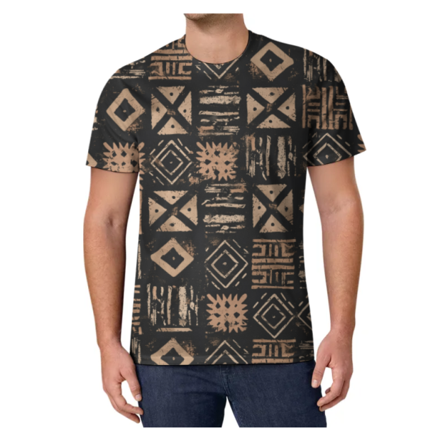 Personalized Kenyan Mud Cloth Men Hawaiian Shirt- Custom Photo Button Down Shirt Gift For Man