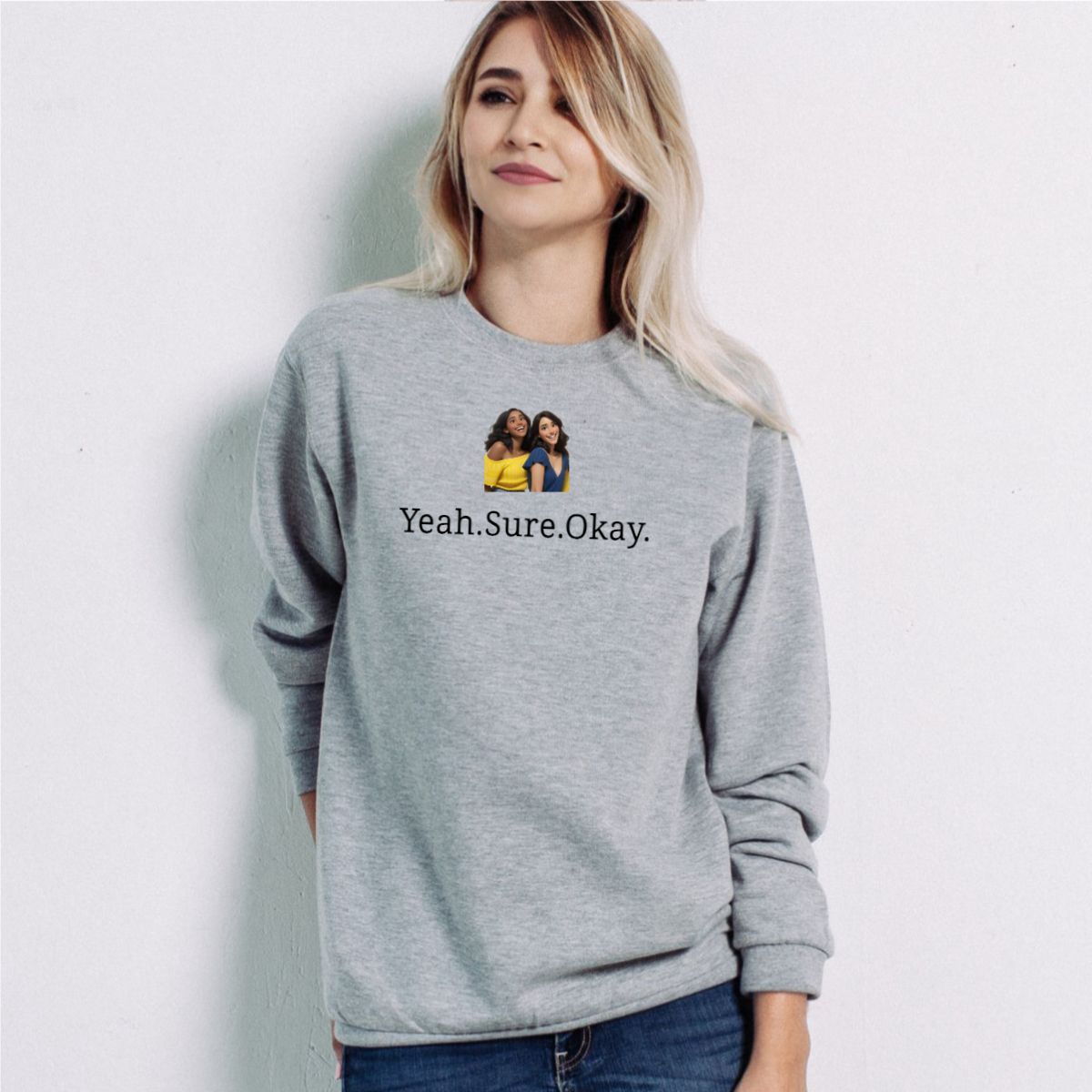 Yeah Sure Okay Sweatshirt Custom Mental Health Hoodies for Women For Friend Personalized Trending Music Gift for Her