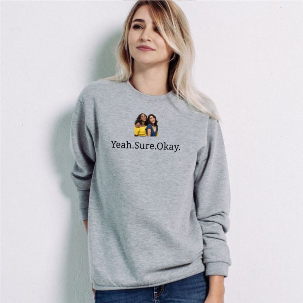 Yeah Sure Okay Sweatshirt Custom Mental Health Hoodies for Women For Friend Personalized Trending Music Gift for Her