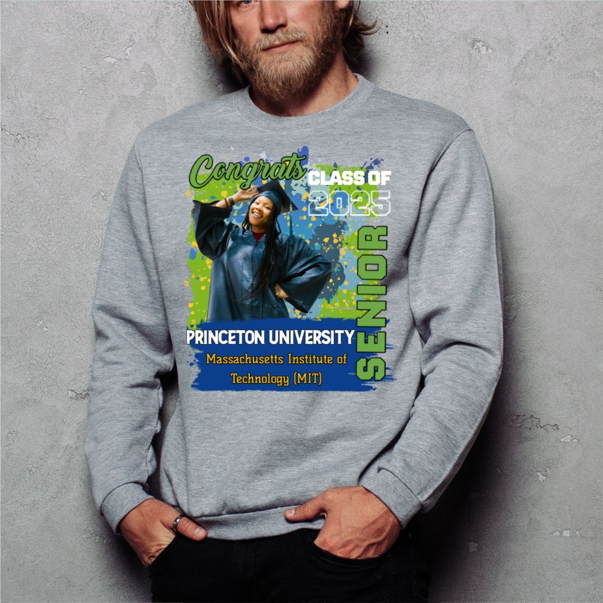 High School College Graduation Sweatshirt Gift for Her Him Custom Class of 2025 Gift for Girls Daughter Son
