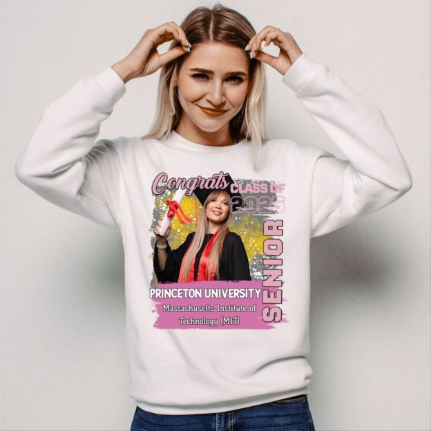High School College Graduation Sweatshirt Gift for Her Him Custom Class of 2025 Gift for Girls Daughter Son