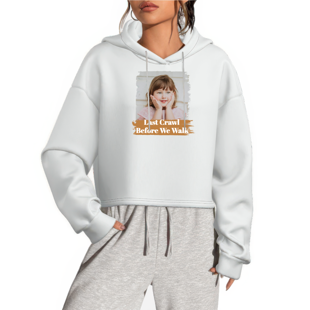 Last Crawl Before We Walk Crop Top Sweatshirt Custom Graduate Baby College Grad  Bar Crawl Y2k Hoodies