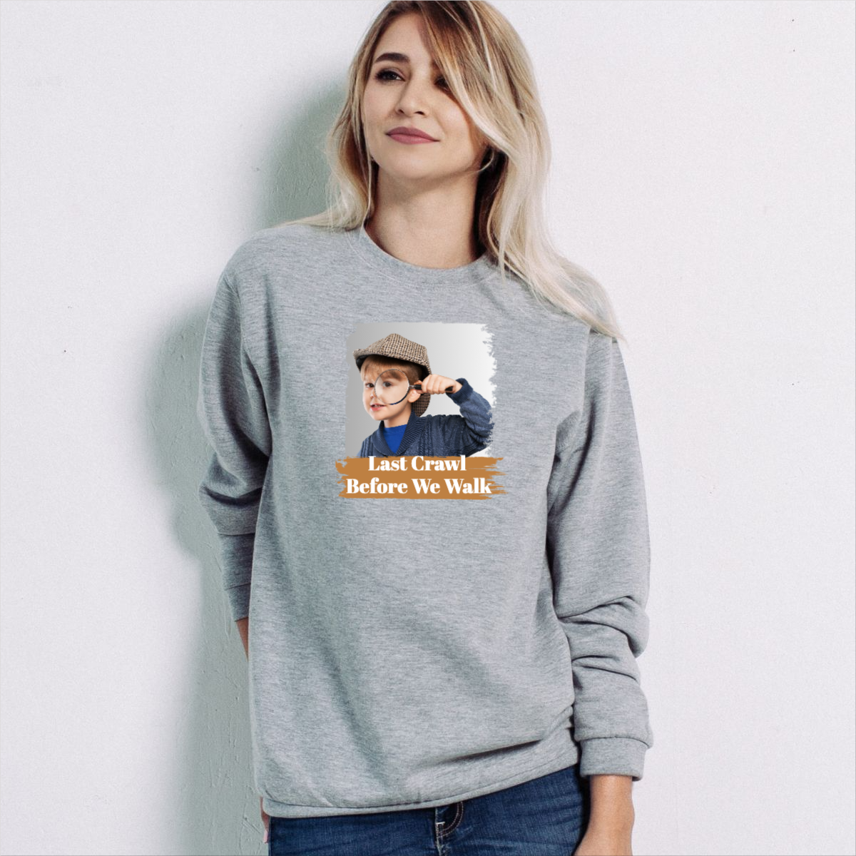 Last Crawl Before We Walk Crop Top Sweatshirt Custom Graduate Baby College Grad  Bar Crawl Sweater Top