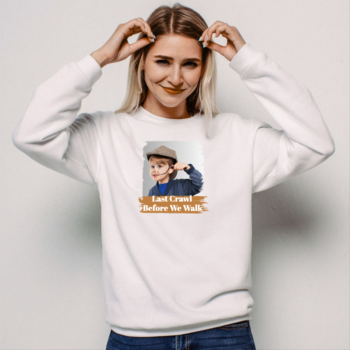 Last Crawl Before We Walk Crop Top Sweatshirt Custom Graduate Baby College Grad  Bar Crawl Sweater Top