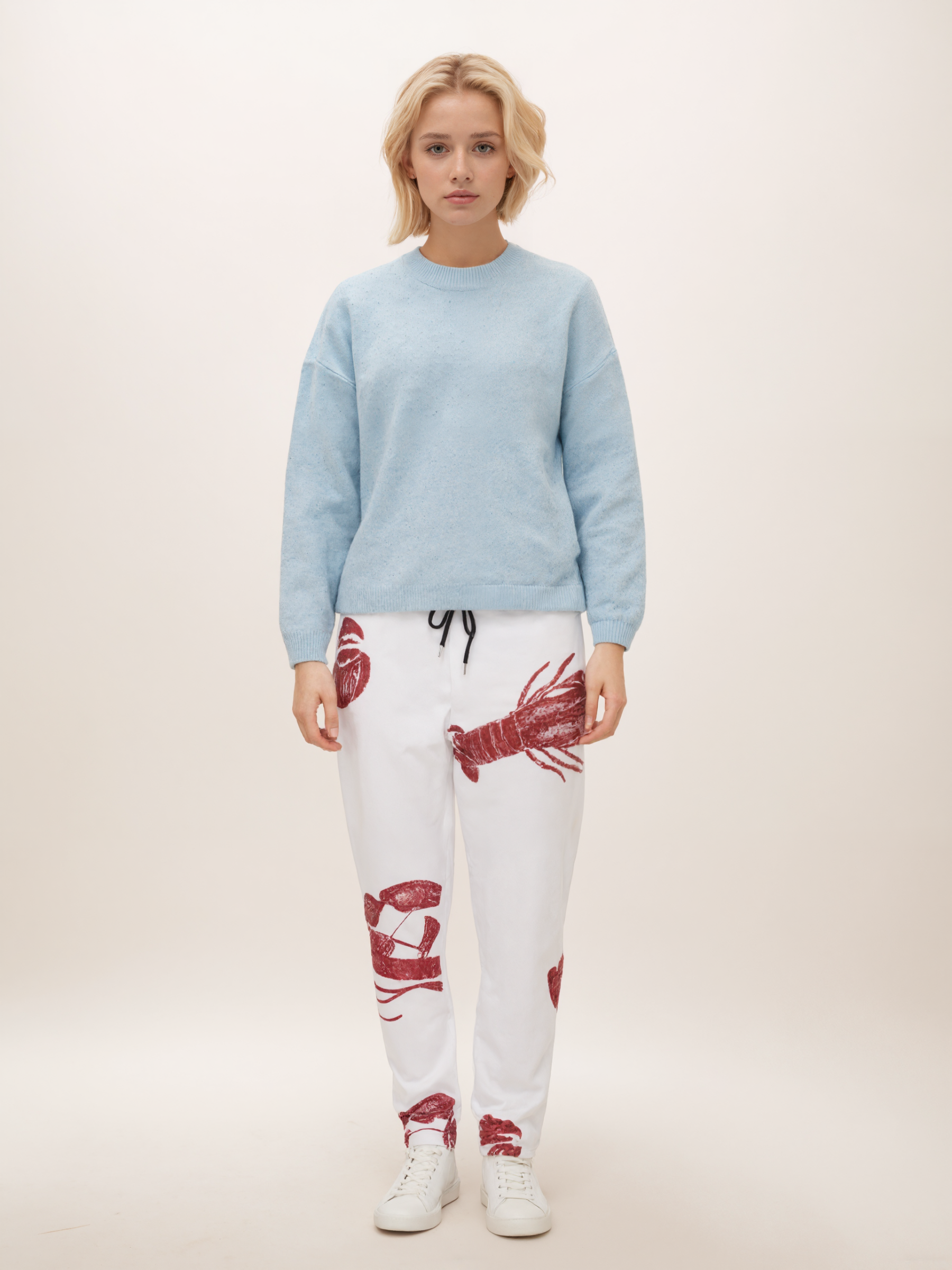 Funny Vintage Nautical Lobster Women Drawstring Waist Sweatpants Casual Pockets tapered Joggers Pant