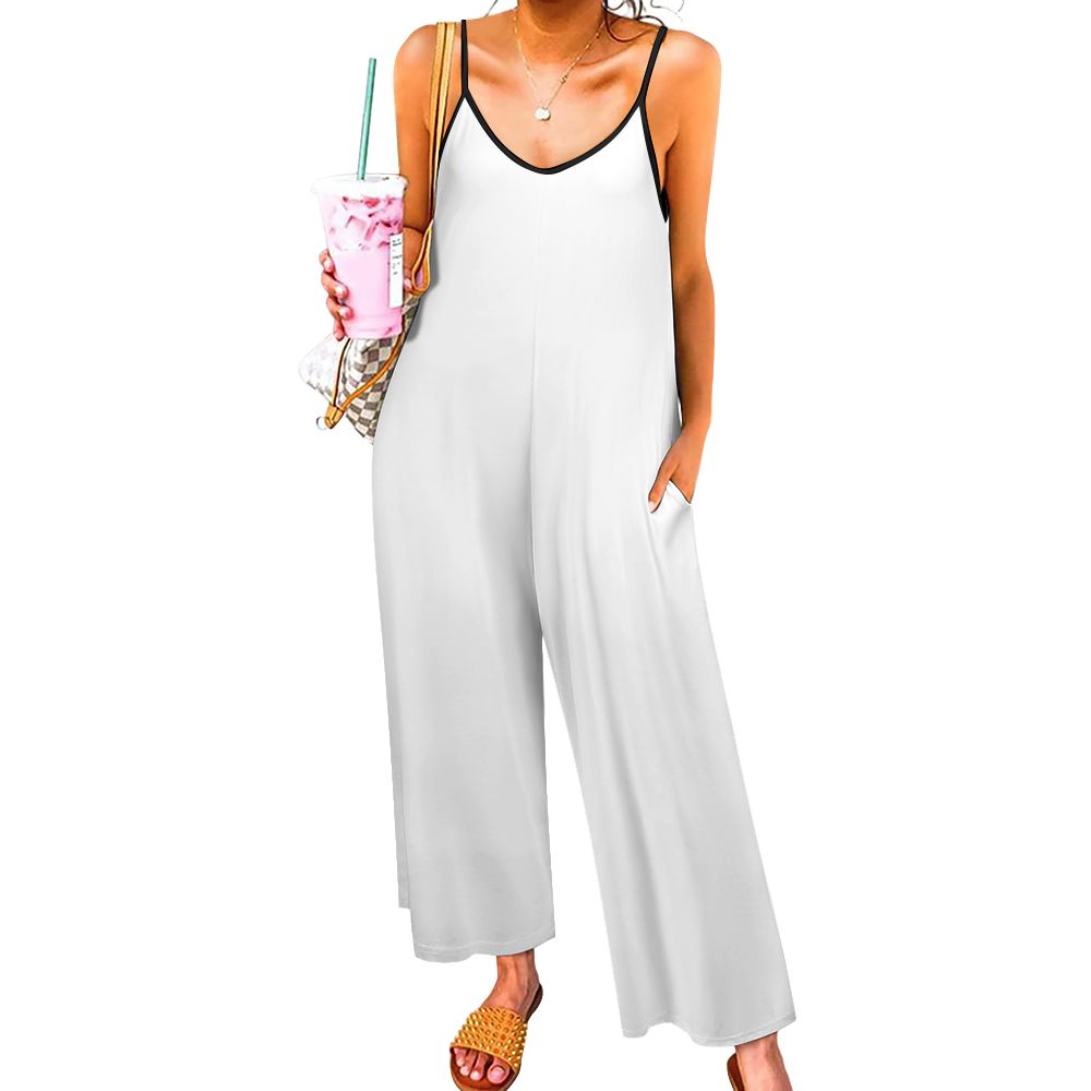 Custom Photo Create Your Own Custom Print Jumpsuits Personalized Wide Leg Romper