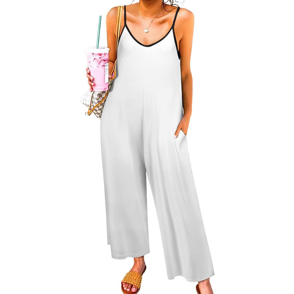 Custom Photo Create Your Own Custom Print Jumpsuits Personalized Wide Leg Romper