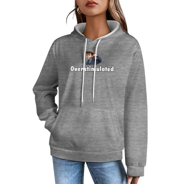 Custom Hold On Partner Im Overstimulated Hoodies Cowboy Frog Unhinged Sweatshirt Cute Animal Weird Stuff Hoodies