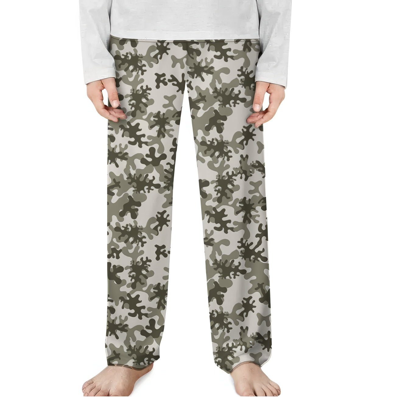 Custom Photo Plaid Personalized Pajama Pants Mens and Women and Kid Elastic Waist Family Matching Pants