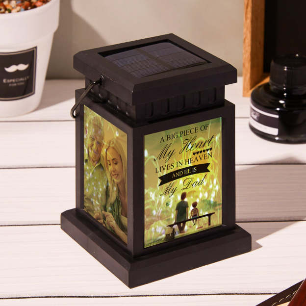 Personalized Photo Lantern Nightlight Lamp Memorial Lamp Solar Garden Light