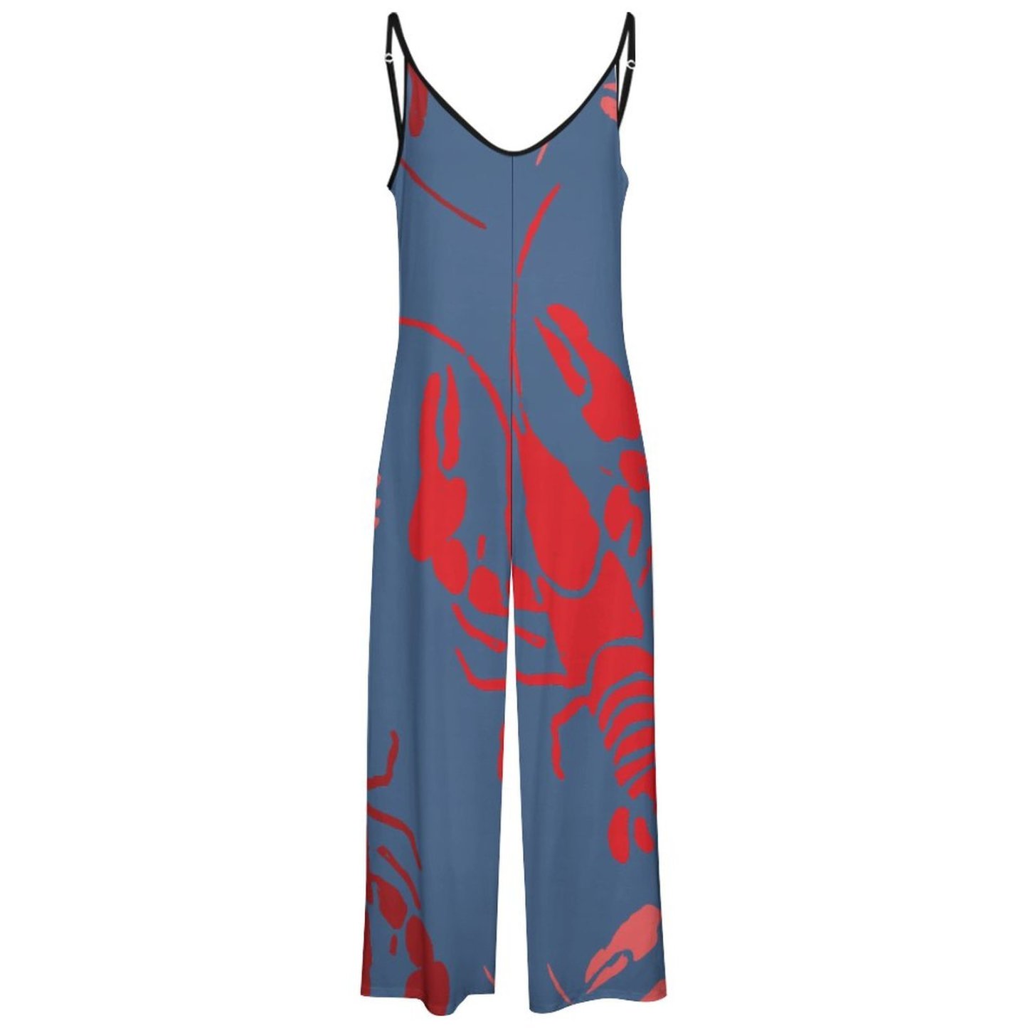 Custom Photo Lobster Bake Crawfish Tube Jumpsuits Personalized Wide Leg Romper