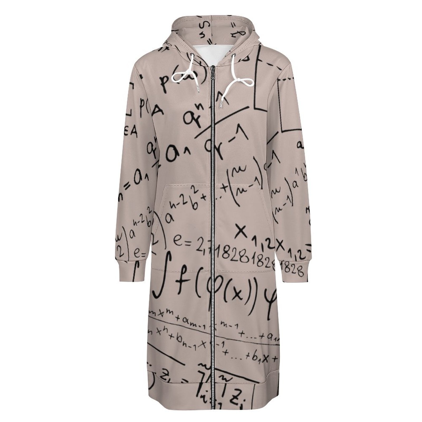 Math Geek Mathematics Problem Solving Zip Up Long Hoodie Jacket Women Tunic Sweatshirt Plus Size Open Front Cardigan Outfits