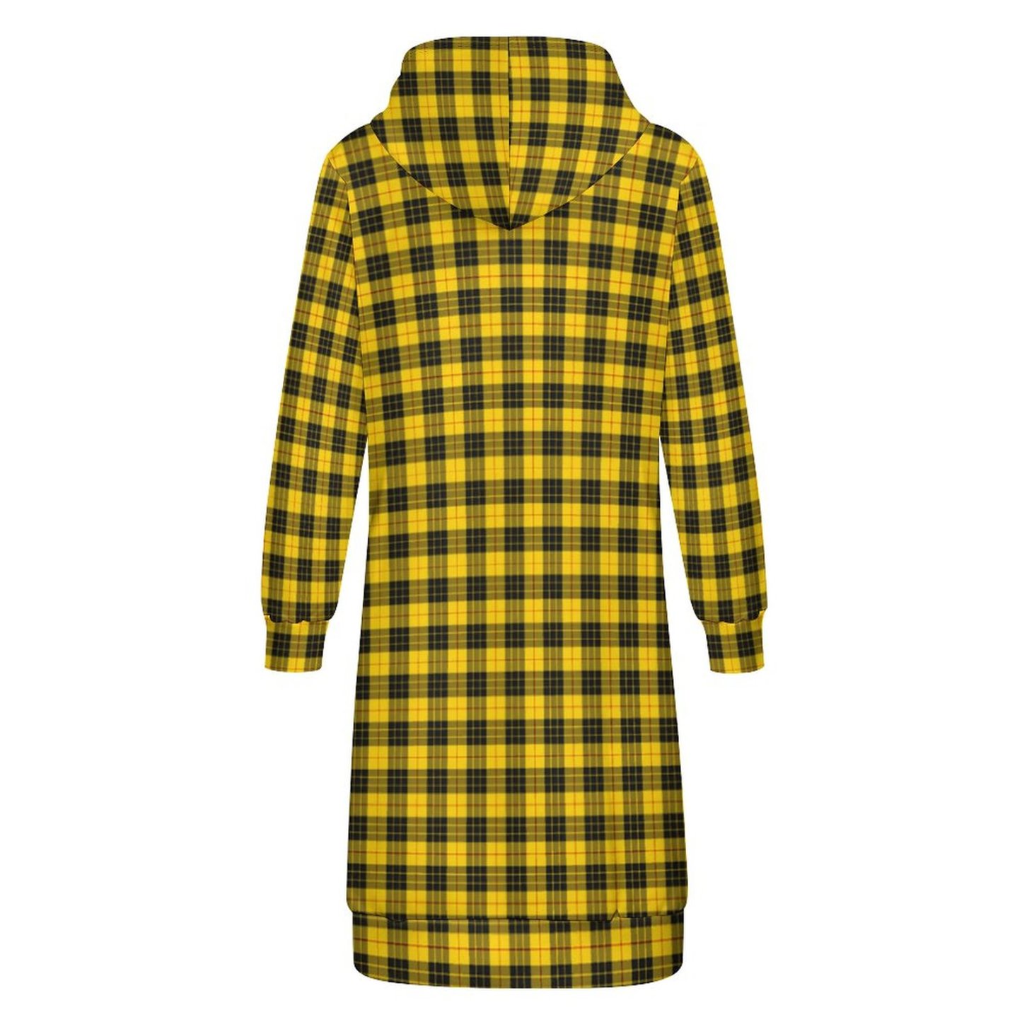 Macleod Scottish Clan Tartan Plaid Zip Up Long Hoodie Jacket Women Tunic Sweatshirt Plus Size Open Front Cardigan Outfits