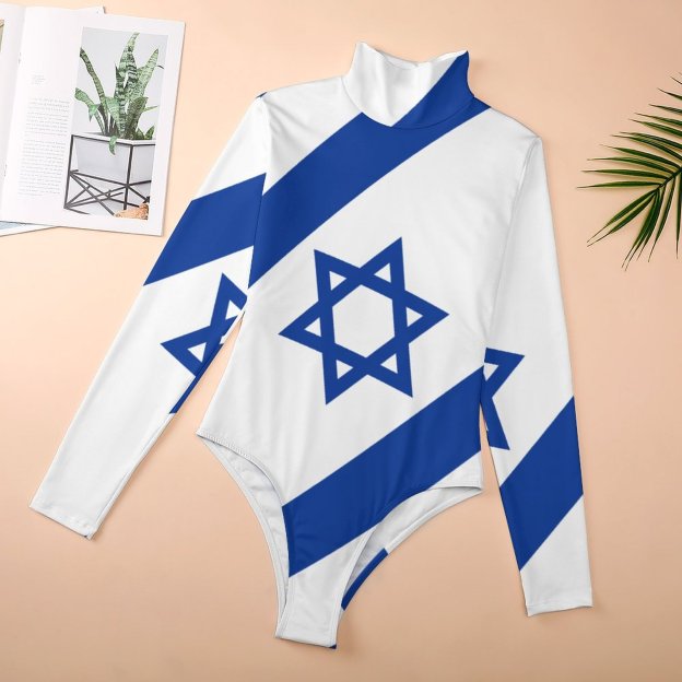 Personalized Israelian Flag Of Israel Bodysuit Rompers Custom Photo Slim Fit Body Suit Jumpsuit