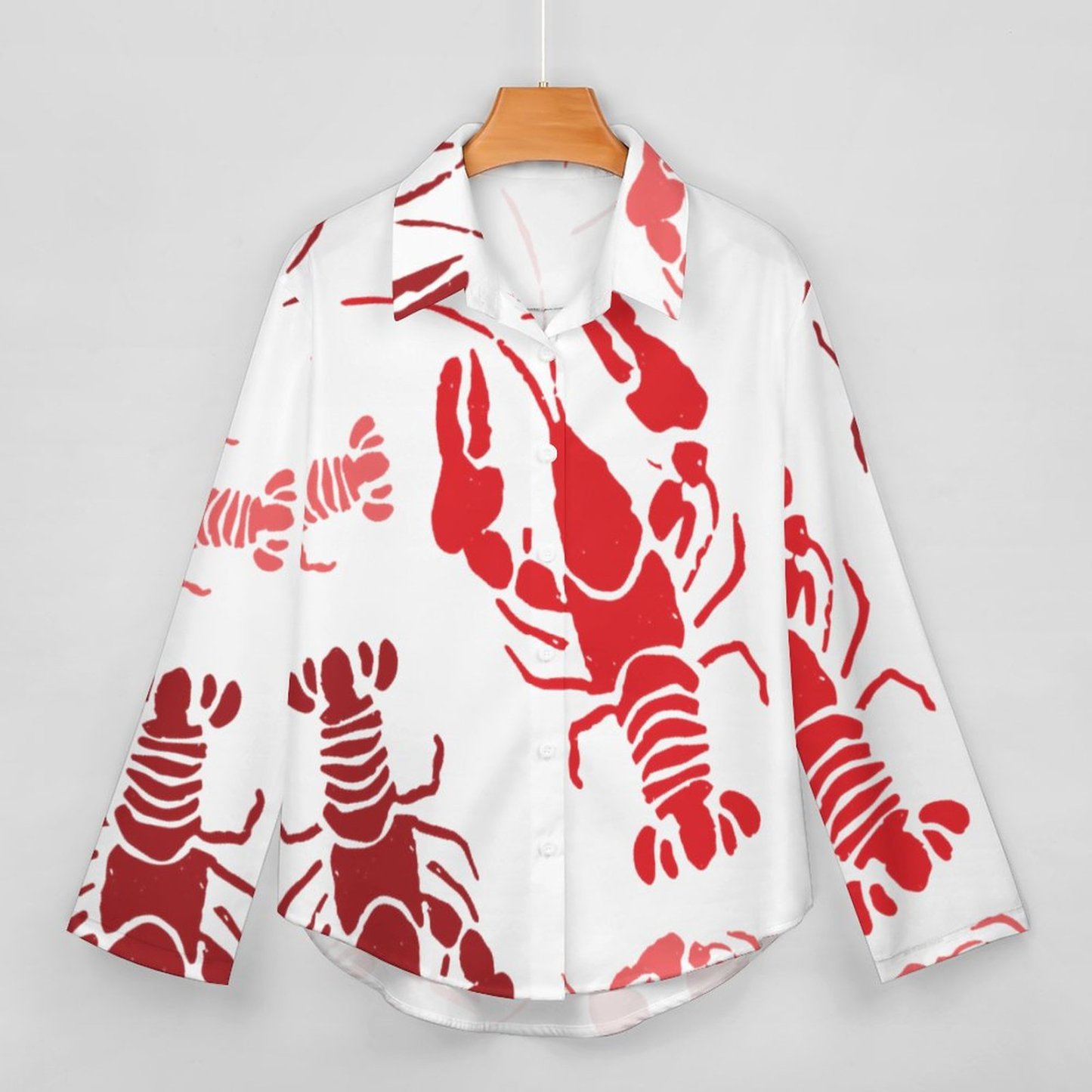 Personalized Lobster Bake Or Crawfish Button Down Shirts Custom Photo Long Sleeve Blouse