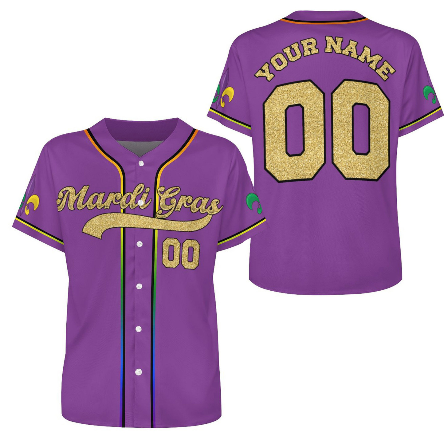 Personalized Mardi Gras Baseball Jersey Custom Name And Number Baseball Jersey Mardi Gras Carnival Jersey Gift For Family Matching