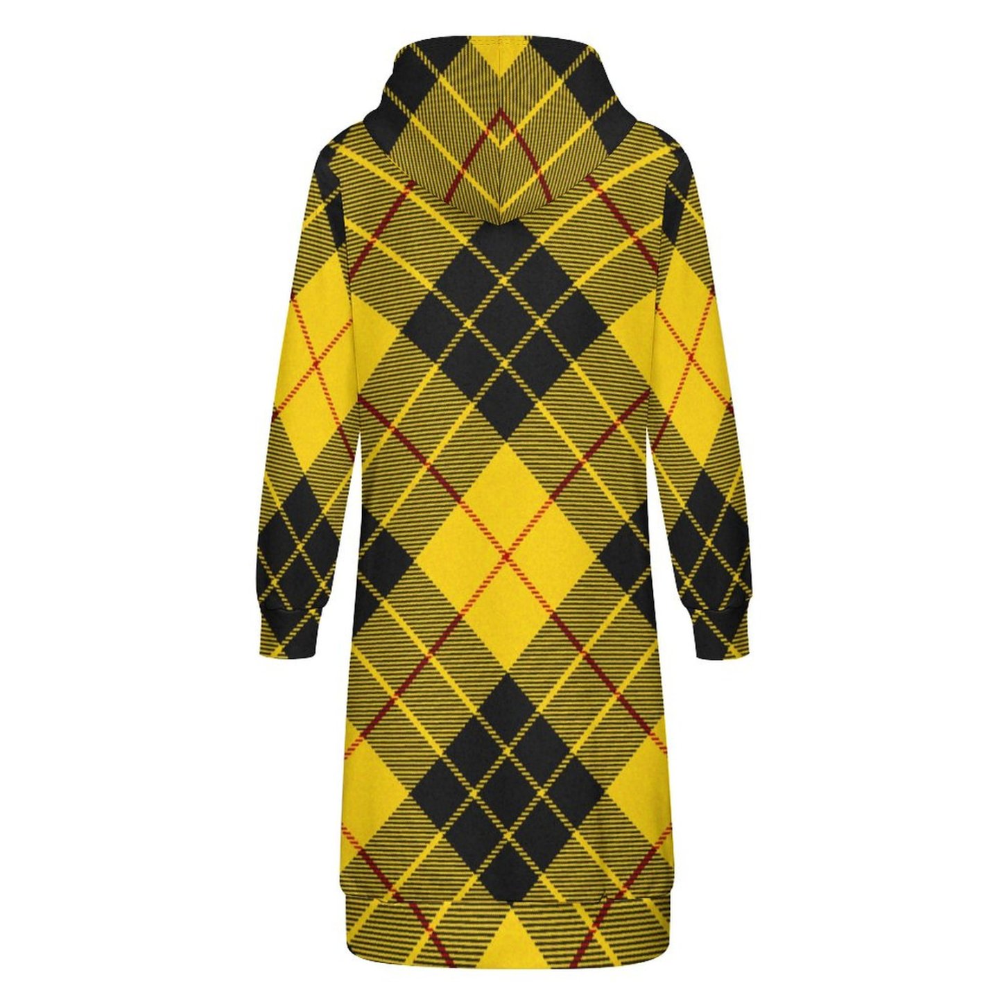 Macleod Clan Tartan Plaid Zip Up Long Hoodie Jacket Coat Women Tunic Sweatshirt Loose Plus Size Open Front Cardigan Outfits
