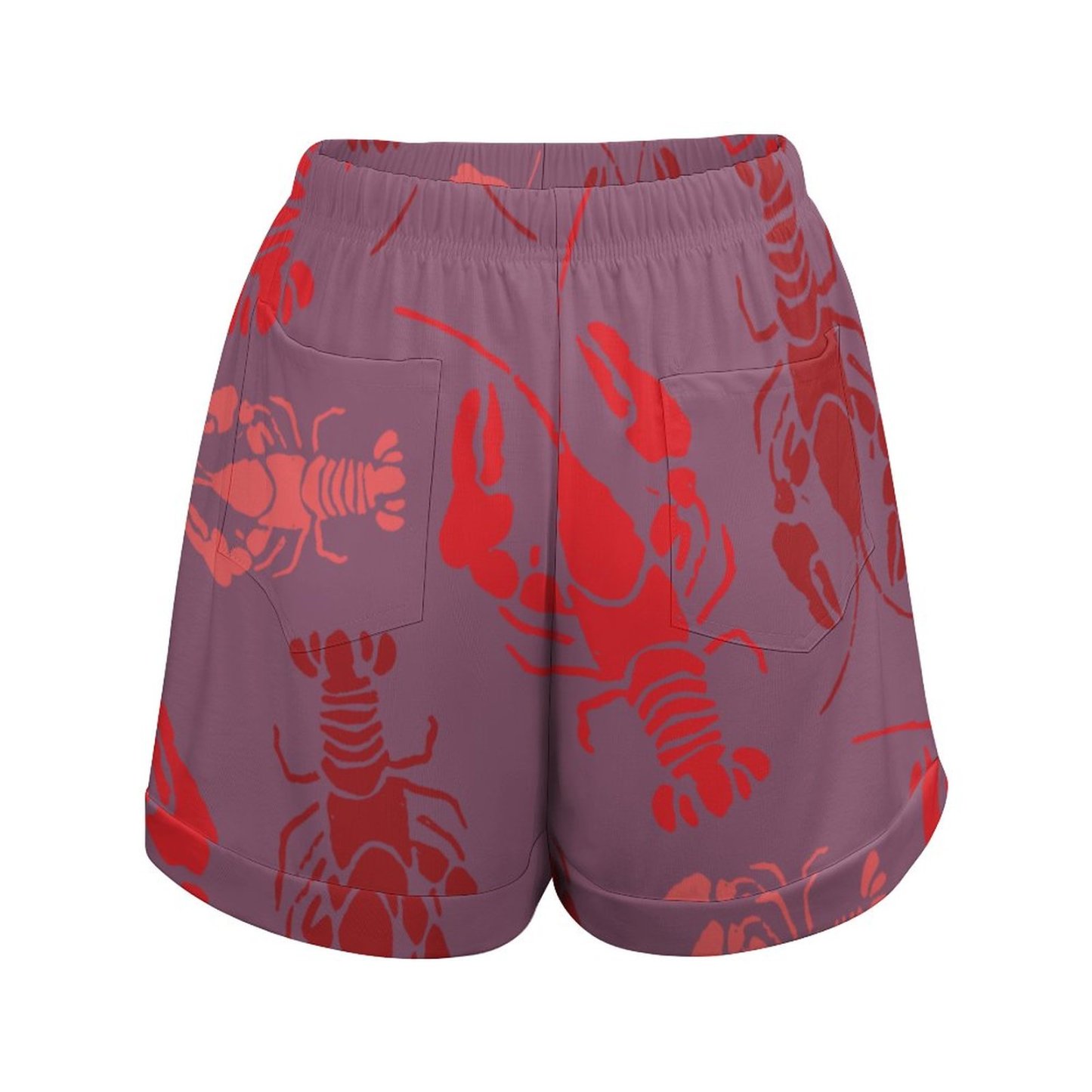 Lobster Bake Or Crawfish Boil Retro Lounge Shorts Women Plus Size Casual Athletic Running Workout Gym Shorts Joggers
