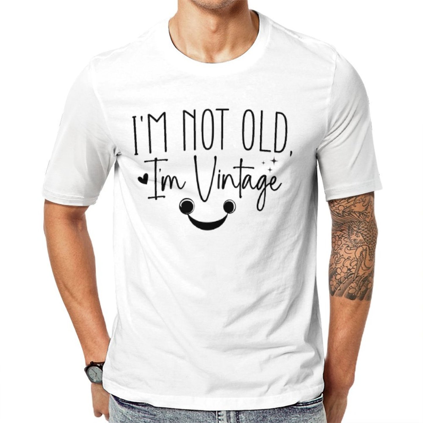 Charlylifestyle Unisex Casual I'm Not Old I'm Vintage T-Shirt-Charlylifestyle