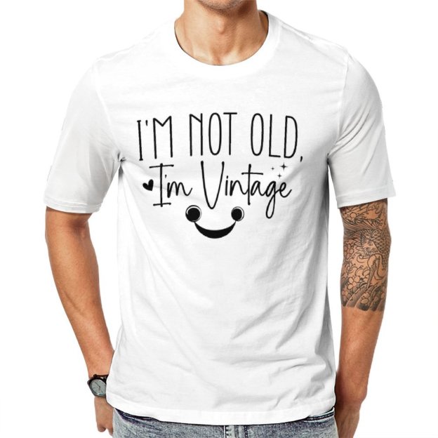 Charlylifestyle Unisex Casual I'm Not Old I'm Vintage T-Shirt-Charlylifestyle