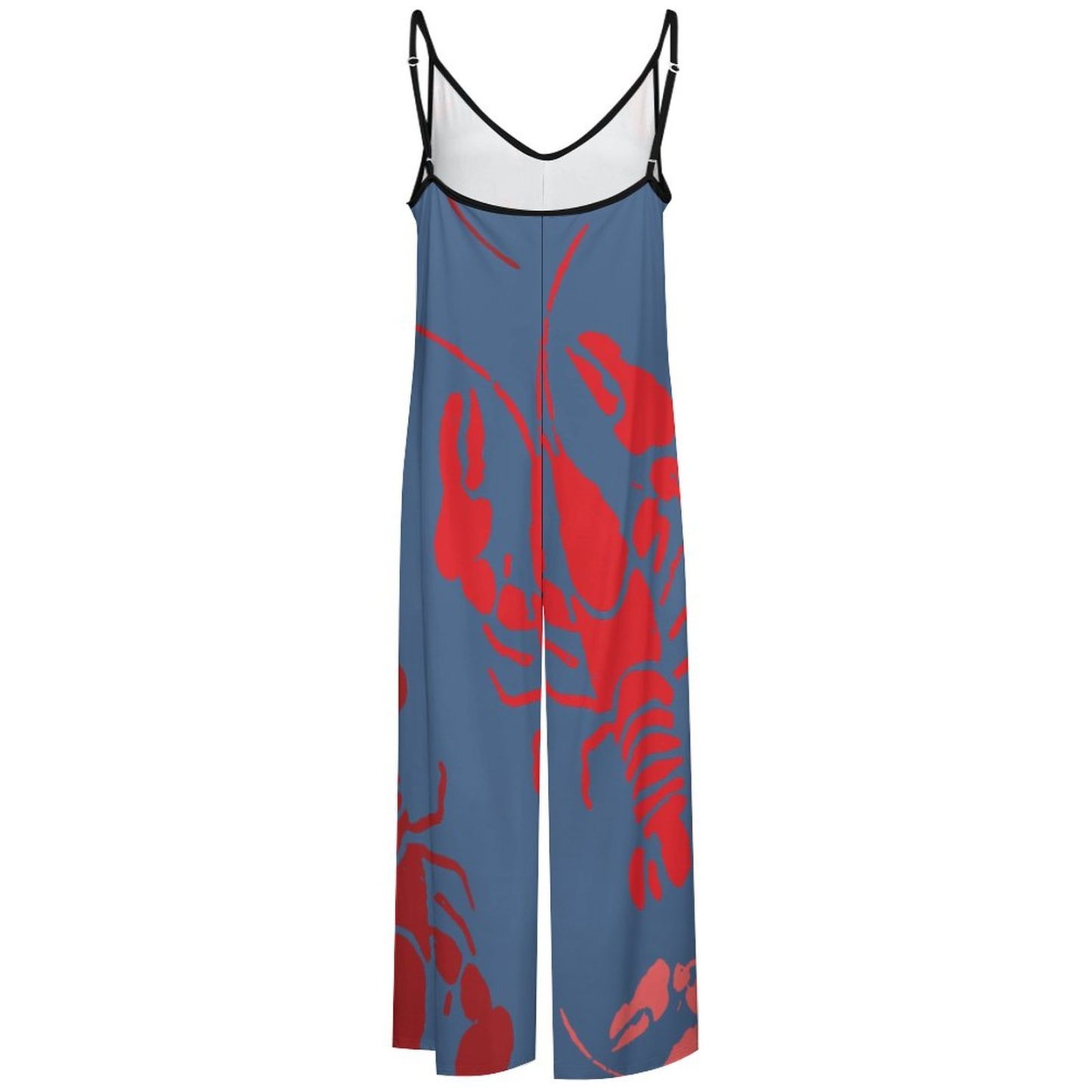 Custom Photo Lobster Bake Crawfish Tube Jumpsuits Personalized Wide Leg Romper
