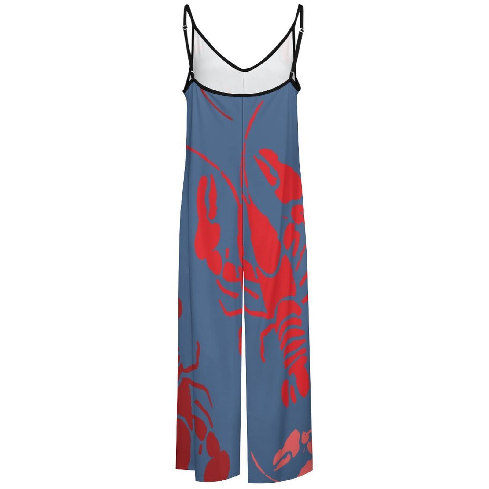 Custom Photo Lobster Bake Crawfish Tube Jumpsuits Personalized Wide Leg Romper