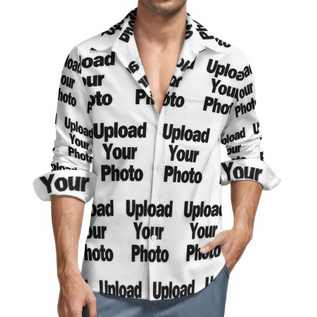 Personalized by Yourself Women Turn Down Blouse Custom UPLOAD YOUR Photo Pajamas Pants Gift for Couples