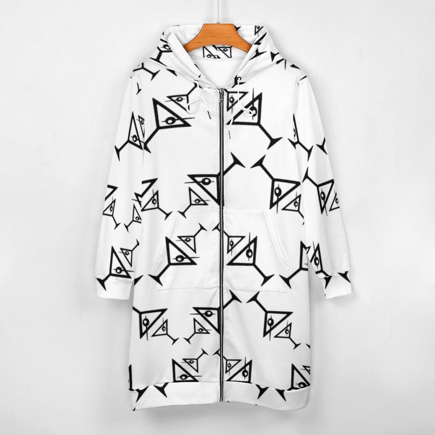 Large Print Martini Glasses Retro Martini Zip Up Long Hoodie Jacket Women Tunic Sweatshirt Plus Size Open Front Cardigan Outfits