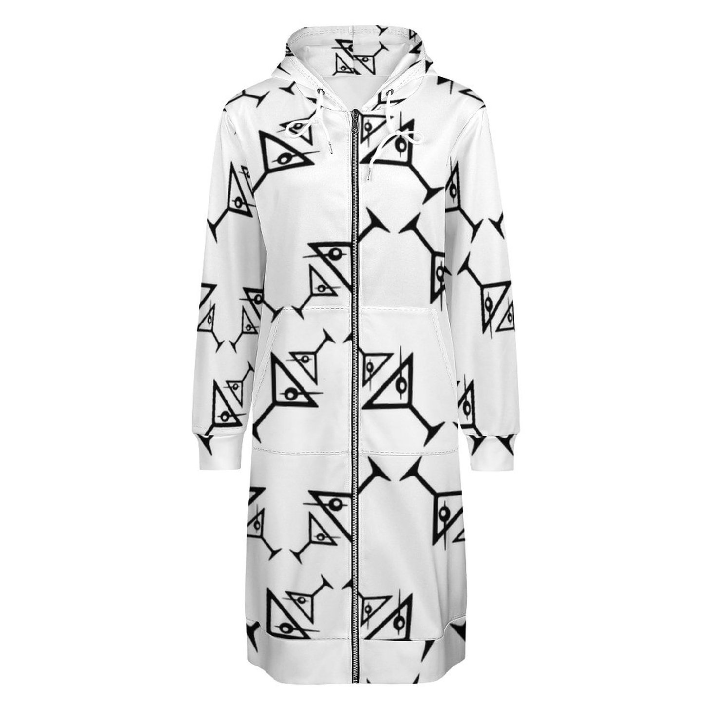 Large Print Martini Glasses Retro Martini Zip Up Long Hoodie Jacket Women Tunic Sweatshirt Plus Size Open Front Cardigan Outfits