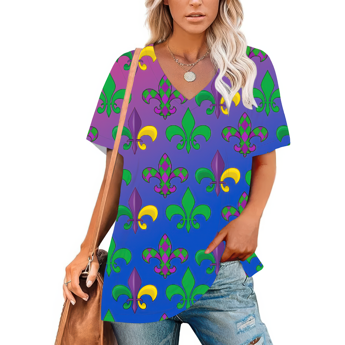 Personalized Mardi Gras Fleur De Lis Rompers Shirts Dress - Custom Photo Hawaiian Clothing