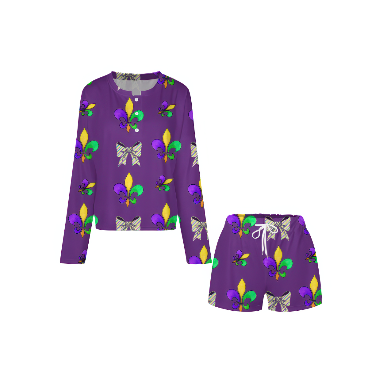 Personalized Mardi Gras Fleur De Lis Rompers Shirts Dress - Custom Photo Hawaiian Clothing