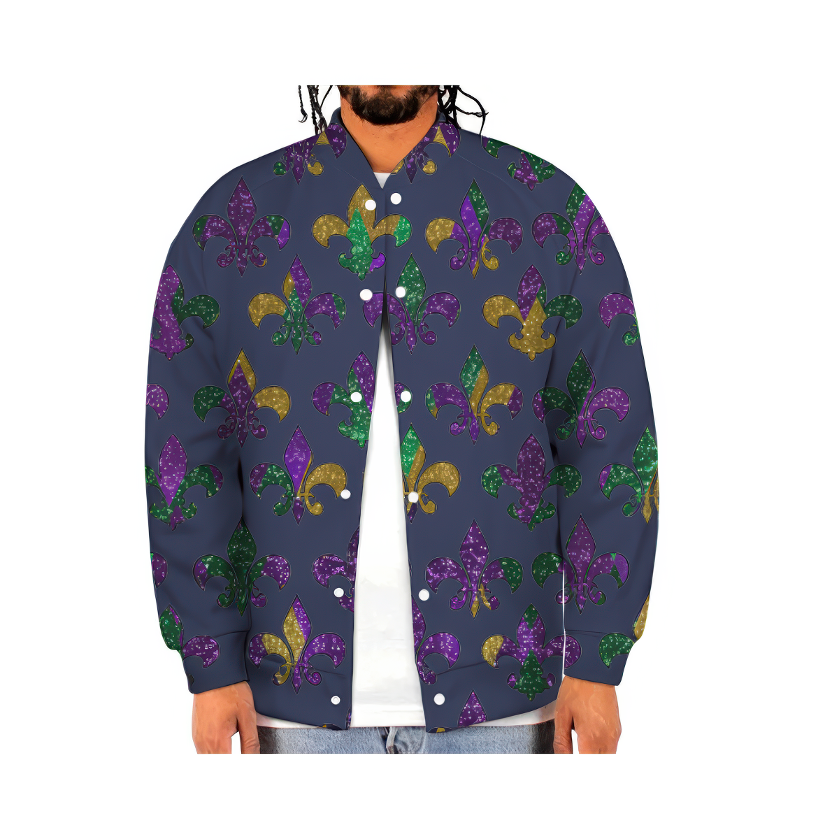 Personalized Mardi Gras Fleur De Lis Rompers Shirts Dress - Custom Photo Hawaiian Clothing