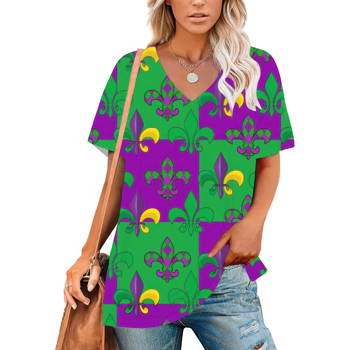 Personalized Mardi Gras Fleur De Lis Rompers Shirts Dress - Custom Photo Hawaiian Clothing